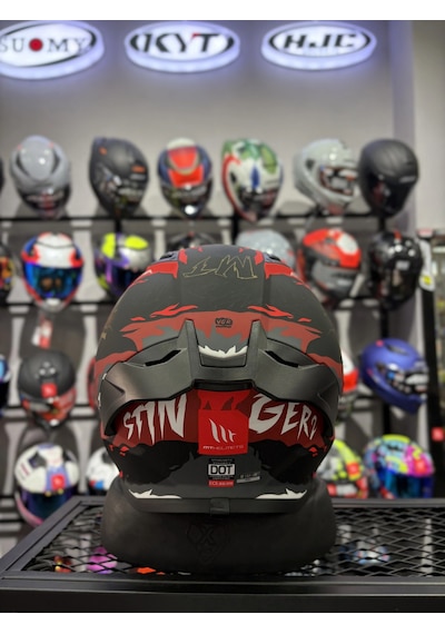 Mt Helmets Stinger 2 Ardent Mat B5 Şeffaf Vizörlü Kask Mat Kırmızı