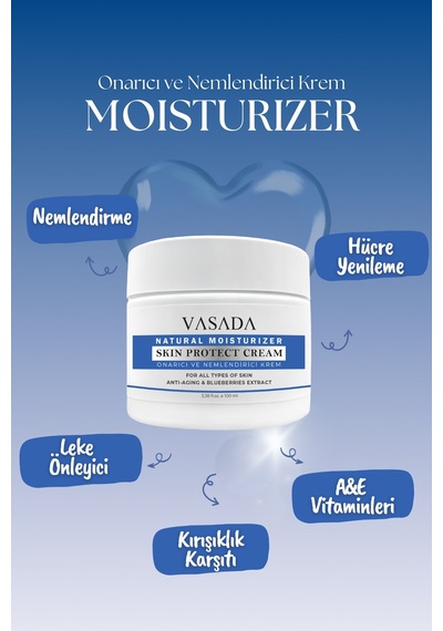 Vasada Onarıcı Nemlendirici El ve Yüz Cilt Bakım Kremi 100 ML