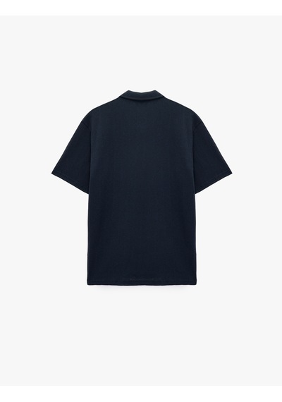 Koton Regular Fit Kısa Kollu Düğmeli Polo Yaka Basic Tişört Lacivert 6sam10417mk