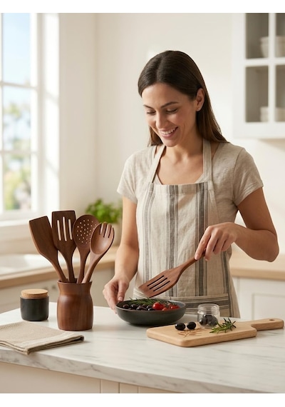 Premium Akasya Ağacı Mutfak Gereçleri Seti - 4 Parça Kaşık/spatula Seti Ve Şık Ahşap Tutucu - Gıdayla Temasa Uygun, Doğal Ve Antibakteriyel - Mutfak İçin Ergonomik Tasarım Premium Akasya Ağacı Mutfak Gereçleri Seti - 4 Parça Kaşık/spatula Seti Ve Şık Ahşap Tutucu - Gıdayla Temasa Uygun, Doğal Ve Antibakteriyel - Mutfak İçin Ergonomik Tasarım