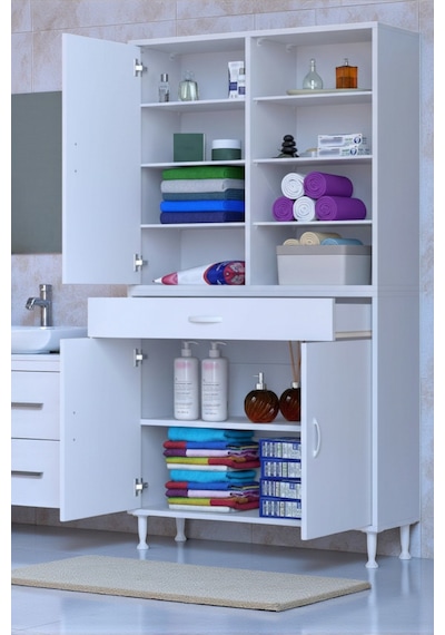 Eliusta Rivo 4 Raflı Banyo/mutfak Dolabı 100 Cm Beyaz Renkli Çok Amaçlı Dolap 100x173x32,5 Cm Ebatlarında Beyaz Eliusta Rivo 4 Raflı Banyo/mutfak Dolabı 100 Cm Beyaz Renkli Çok Amaçlı Dolap 100x173x32,5 Cm Ebatlarında Beyaz
