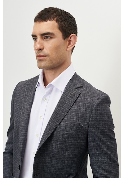 AC&Co / Altınyıldız Classics Erkek Antrasıt Ekstra Slim Fit Dar Kesim Mono Yaka Desenli Takım Elbise - Antrasıt Antrasit AC&Co / Altınyıldız Classics Erkek Antrasıt Ekstra Slim Fit Dar Kesim Mono Yaka Desenli Takım Elbise - Antrasıt Antrasit