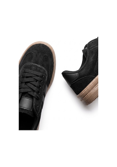 V.S.H Velvet Rota Kadın Siyah-siyah Sneaker Spor Ayakkabı - Kadın Günlük Ayakkabı-2525