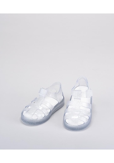 İgor Star Glitter Kız Çocuk Sandalet S10265-209 - Simli Beyaz