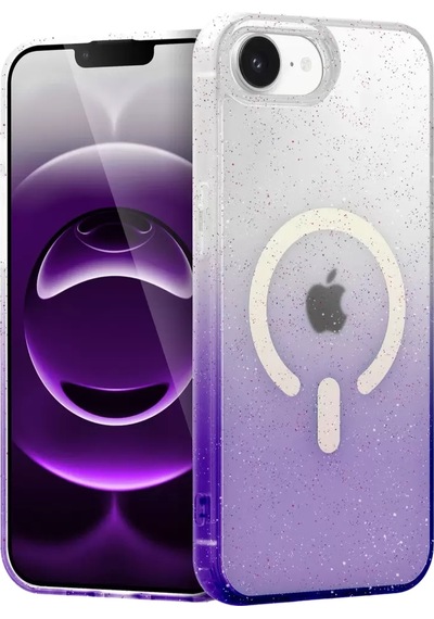 Newface Apple İphone 16e Pummel Shiny Magsafe Kapak - Mor