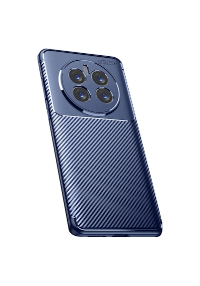 Realme 12 Pro / Pro Plus Uyumlu Kılıf Karbon Tasarım Kamera Korumalı Silikon Telefon Kılıfı Kapak Lacivert
