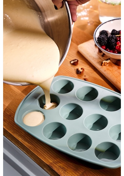Emsan Silikon Muffin Kalıbı Yeşil