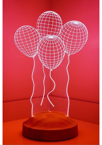 3 Boyutlu 3d Görünümlü Balon Led Lamba Diğer