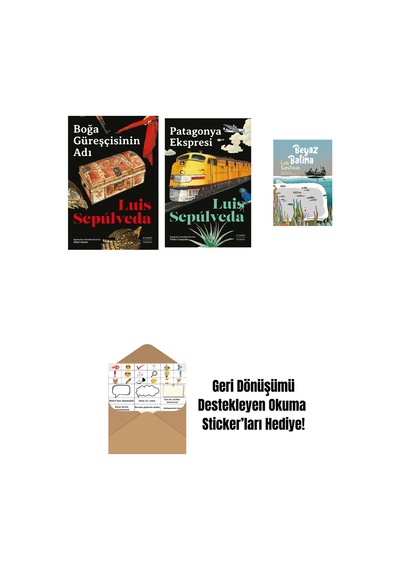 Boğa Güreşçisinin Adı + Patagonya Ekspresi + Beyaz Balina + Okuma Sticker'ları