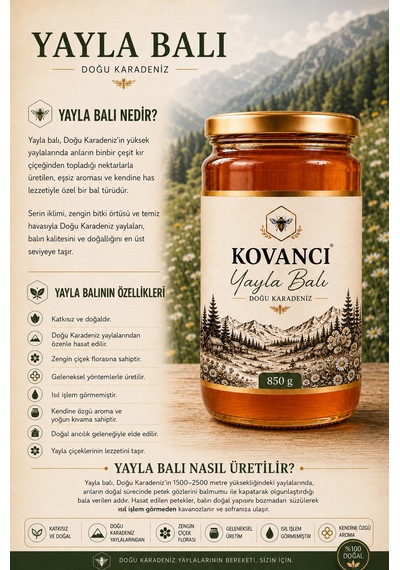 Yayla Balı %100 Doğal Katkısız Çiçek Balı Yüksek Rakım Hakiki Süzme Bal