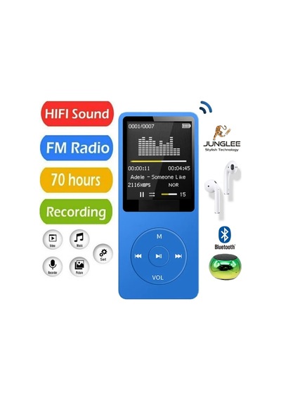 8gb Hafıza Kartlı Bluetoothlu Mp3 Çalar Fm Radio Dahili Hoparlör Ekranlı Müzik Çalar