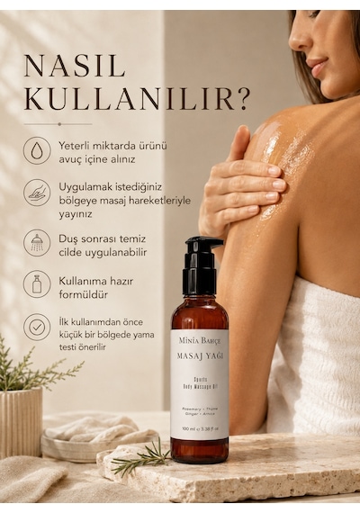 Minia Bahçe Biberiye Masaj Yağı 100 ML
