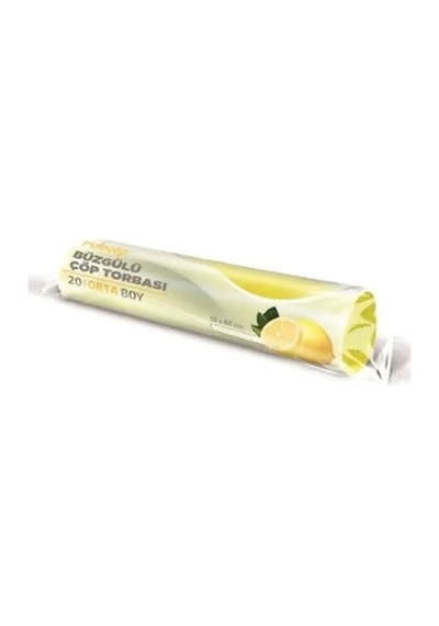 Büzgülü Çöp Torbası Orta Boy Limon Kokulu 10 Adet 55 x 60 CM