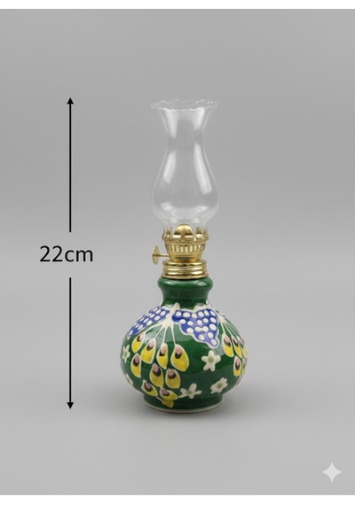 Antika Seramik Vintage Gaz Lambası