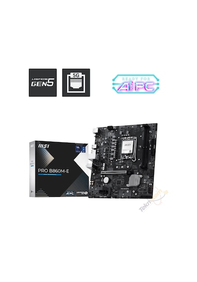 Msı Pro B860m-e Ddr5 Hdmı-dp Pcıe 5.0 1851p Matx