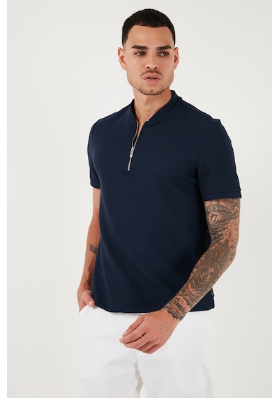 Buratti Pamuklu Regular Fit Yarım Fermuarlı Erkek T Shirt 5902653 Lacivert