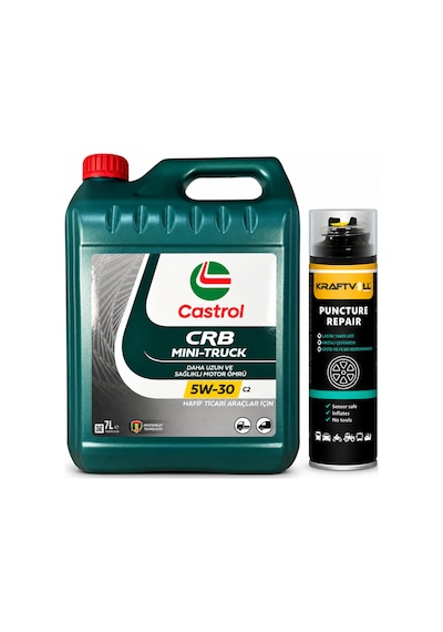 Castrol Crb Mini Truck C2 5W-30 7 L + Lastik Tamir Kiti 400 ML