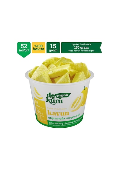 Dokuru Kavun Kuru Meyve Cipsi - Dondurularak Kurutulmuş Freeze Dried Çıtır Kavun 15 G