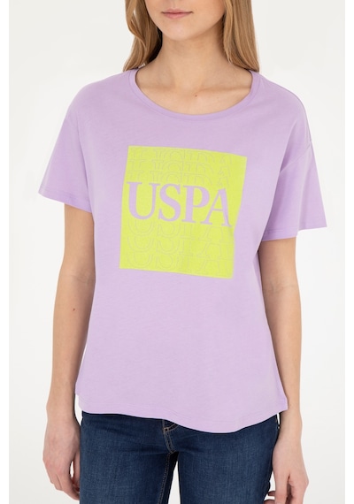 U.S. Polo Assn. Kadın Lila Bisiklet Yaka Tişört 50282904-VR034