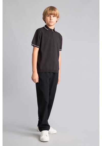 Defacto Klasik Düz Paça Kumaş Pantolon Erkek Çocuk H4584a826aubk27 Siyah-bk27