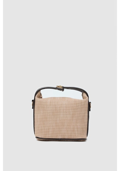 Shule Bags Hobo Hasır Çapraz Çanta Bej Bej