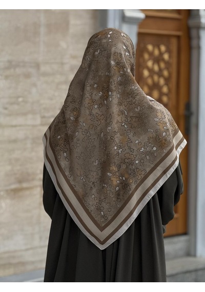Qalortex Scarf Pamuklu Soft Minâ Desen Eşarp-yosun Yosun Yeşili