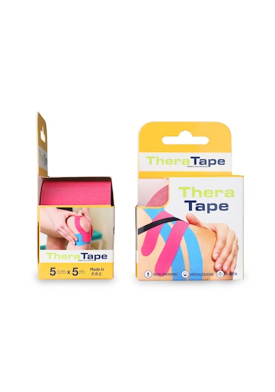 Thera Tape Kinesio Sporcu Bandı Yüz & Vücut Uyumlu Kinezyo Bant Pembe 5 CM x 5 M Thera Tape Kinesio Sporcu Bandı Yüz & Vücut Uyumlu Kinezyo Bant Pembe 5 CM x 5 M