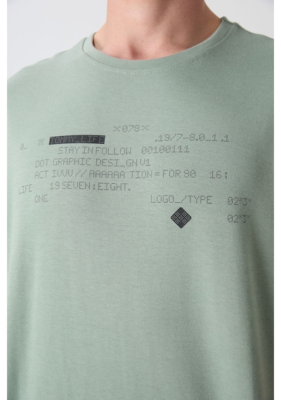 Tommy Life Açık Yeşil Pamuk Kalın Yumuşak Dokulu Oversize Fit Baskılı Erkek T-shirt - 88326 CAMEL Tommy Life Açık Yeşil Pamuk Kalın Yumuşak Dokulu Oversize Fit Baskılı Erkek T-shirt - 88326 CAMEL