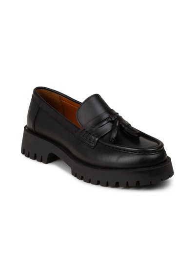 Deery Kadın Hakiki Deri Siyah Püsküllü Loafer - 02035zsyhc02