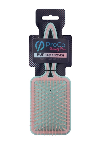 Beauty Pro Puf Açma Tarama Saç Fırçası - Geniş Yüzey Soft Touch Hava Yastıklı Puf Saç Fırçası Çok Renkli