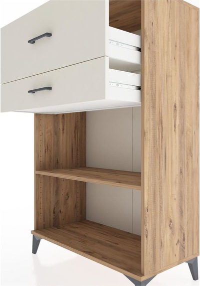 Hyperion Dolap Tek Raflı 2 Çekmeceli 88x44x134 Çam-aytaşı Atlas Çam
