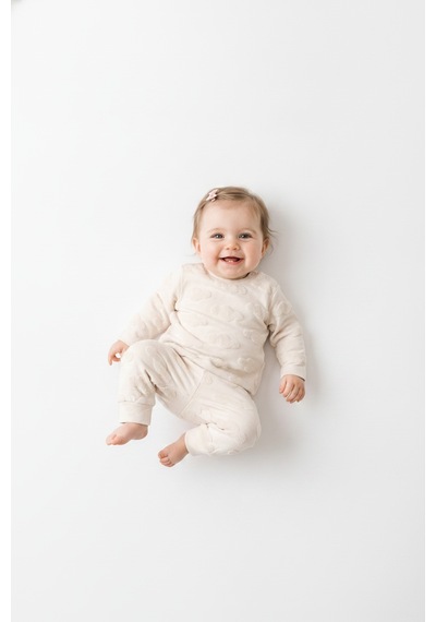 Tiffany Baby & Kids Puffy Cloudy Tasarımlı 2li Takım Ekru