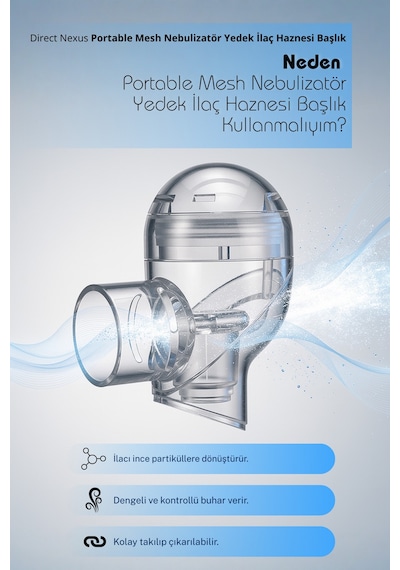 Direct Nexus Şarj Edilebilir Mini Kompresörlü  Nebulizatör