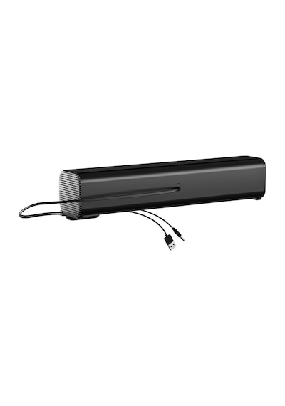 Lecoo DS107 Kablolu USB/AUX Stereo 6W Soundbar Taşınabilir Hoparlör Siyah