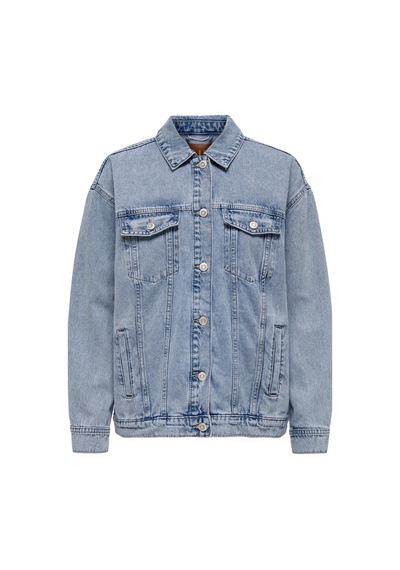 Only 15290378 Onlocean L/s Oversıze Jkt Dnm Noos Kadın Ceket Light Blue Denim