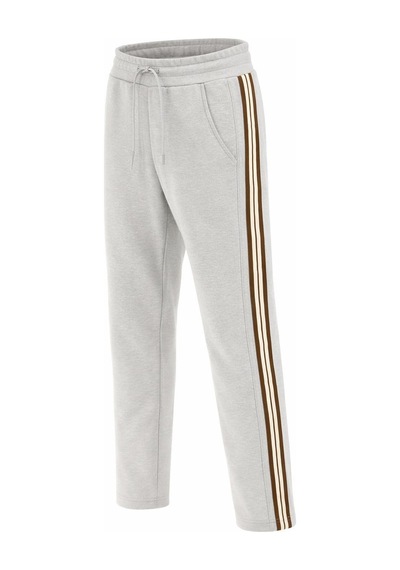 Plus Scorpion Erkek Slim Fit Eşofman Altı Yan Şeritli Pamuklu Siyah