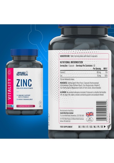 Applied Nutrition Zinc Çinko Vitamin C 90 Caps