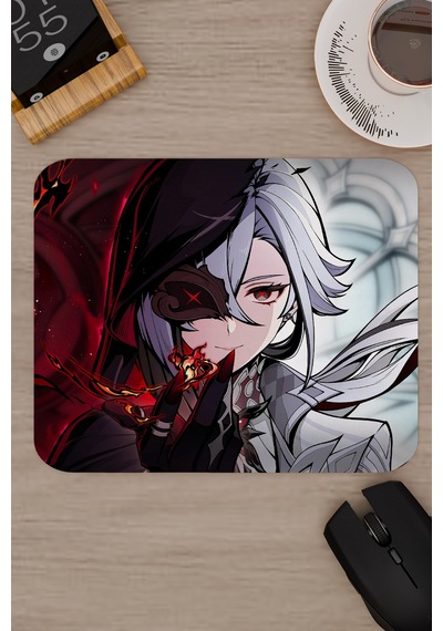 Arlecchino Genshin Impact Anime Gacha V1 - 22x18 Gaming Mouse Pad Fare Altlığı
