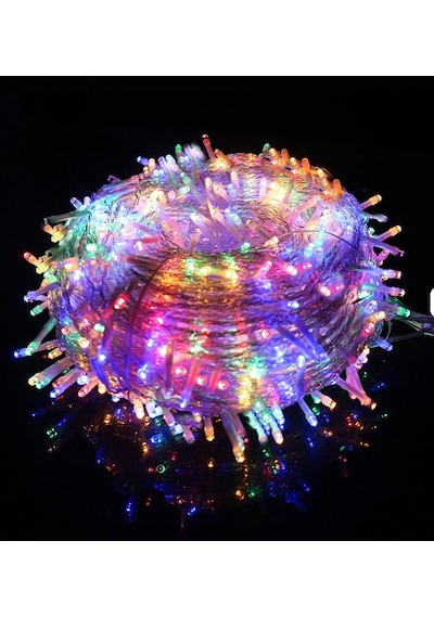 100 Metre Rgb Led Işık Çok Renkli- 8 Fonksiyonlu İç/dış Mekan, Cafe, Ağaç, Bahçe, Yılbaşı Dekoratif RGB
