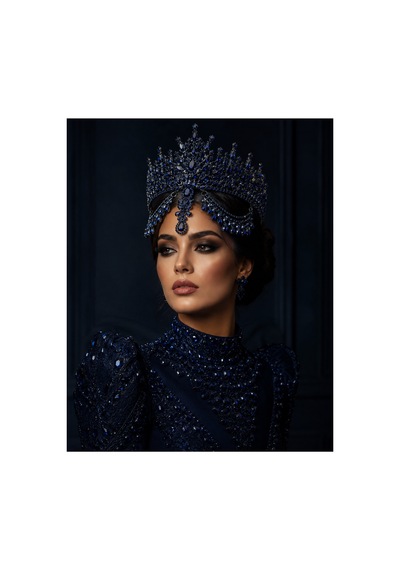 Hürrem Sultan Tacı Gelin Tacı Kına,söz,nişan,after Taç Lacivert - 889279236 Lacivert