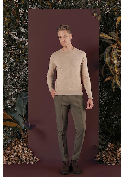 Efor P 1130 Slim Fit Bej Spor Pantolon Bej