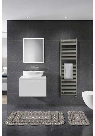 Alanur Sümbül Lazer Kesim 2 Li Banyo Takimi St210175ka gri