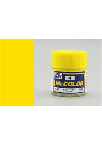 10 Ml. Yellow Mr.color Serisi Maket Boyası, Mr.hobby C004 Standart