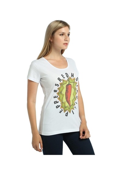Bant Giyim - Red Hot Chili Peppers Beyaz Kadın T-Shirt Tişört