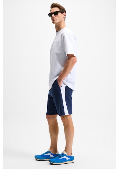 Grimelange KEPA Erkek Beli Lastikli Cepli Relaxed Fit Lacivert Şort