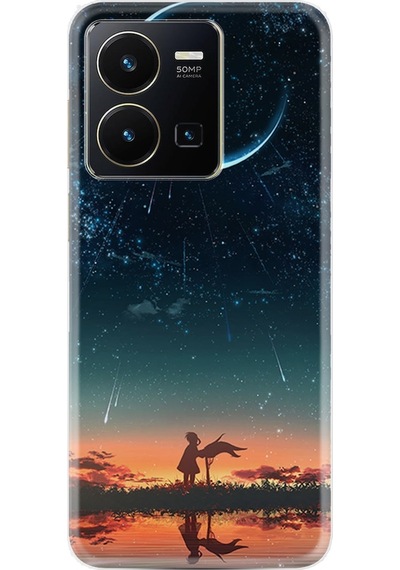 Vivo Y35 Kilif Silikon Desen Ay Ve Kiz 1720 566402703