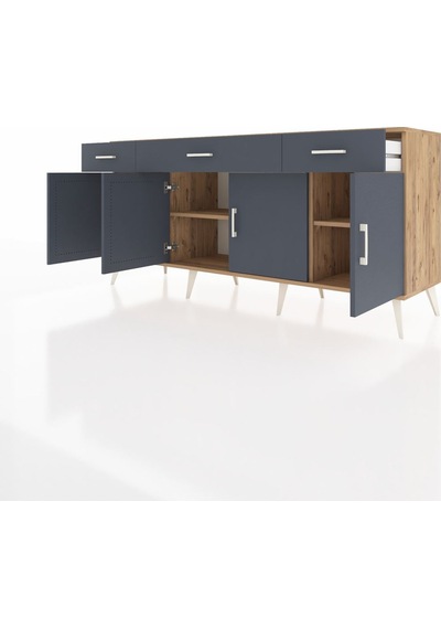 Hyperion Konsol 3 Raflı 3 Çekmeceli 4 Kapaklı 176x44x83 Çam-antrasit Antrasit Hyperion Konsol 3 Raflı 3 Çekmeceli 4 Kapaklı 176x44x83 Çam-antrasit Antrasit