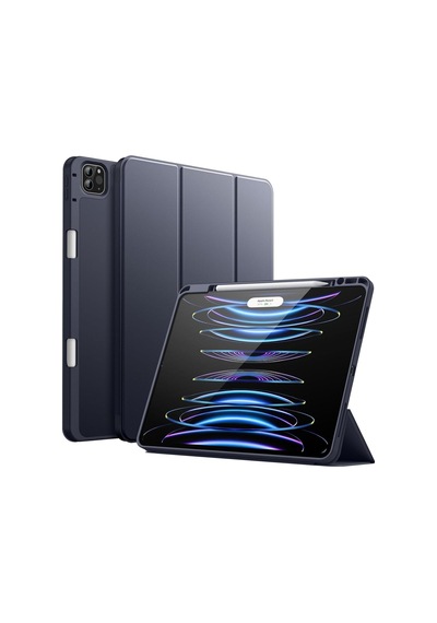 Apple Uyumlu iPad Pro 12.9 Inç 5. Ve 6. Nesil 2021 / 2022 Kalem Bölmeli Uyku Modlu Standlı Silikon Kılıf Kılıf Apple Uyumlu iPad Pro 12.9 Inç 5. Ve 6. Nesil 2021 / 2022 Kalem Bölmeli Uyku Modlu Standlı Silikon Kılıf Kılıf