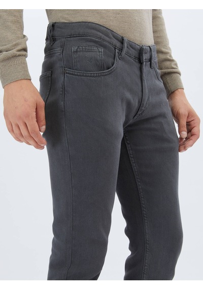Kip Antrasit Dokuma Slim Fit Casual Pamuk Karışımlı Pantolon Antrasit