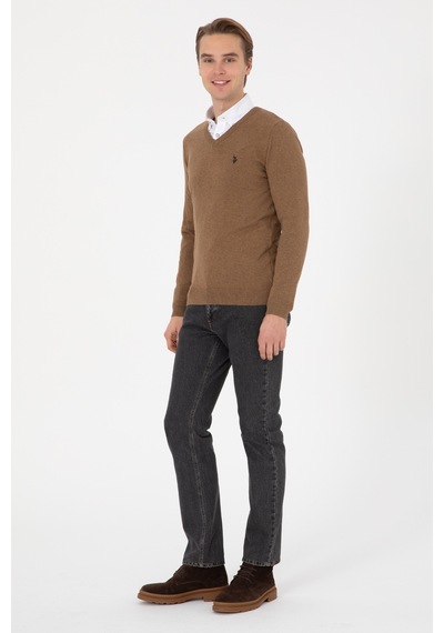U.S. Polo Assn. U.s. Polo Assn. Erkek Haki Melanj Kazak /triko 50313662-vr125